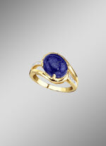 Zauberhafter Damenring mit echt Lapislazuli und synth. Zirkonia 