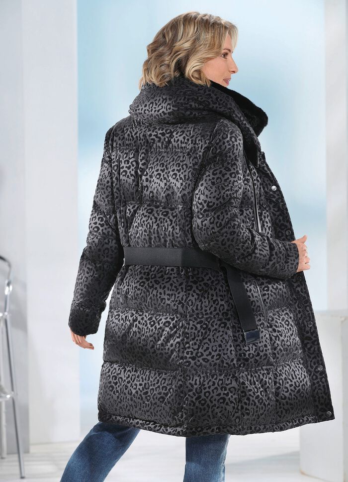 Kurzmantel mit Stretchg&uuml;rtel 