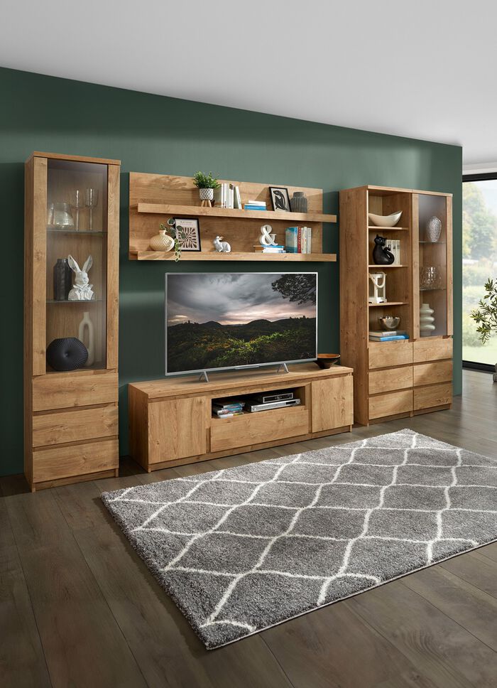 Wohnwand in modernem Design EICHE