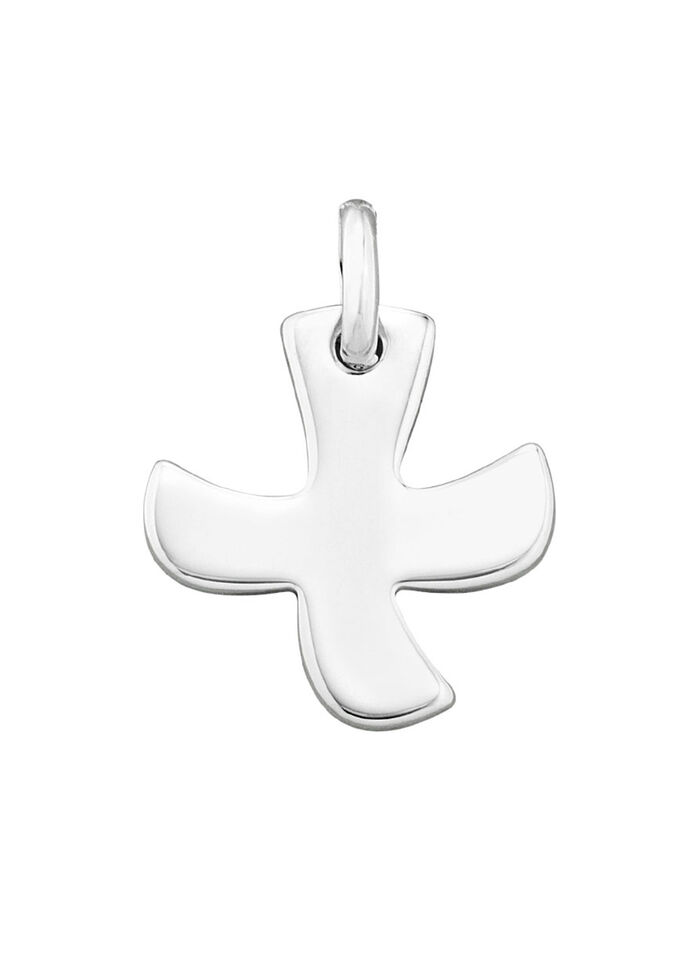 Moderner Taiz&eacute;-Kreuz-Anh&auml;nger aus Silber 