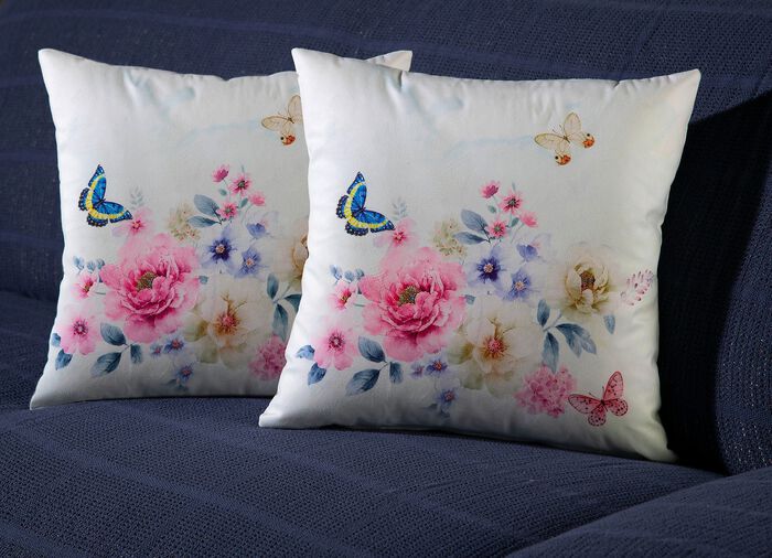 Kissenbezug in Samtoptik, 2er-Set 