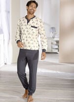 Zweierpack Schlafanzüge mit Knopfleiste und Bündchenabschlüssen 