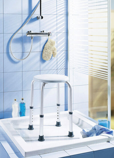 8-fach höhenverstellbarer Duschhocker 
