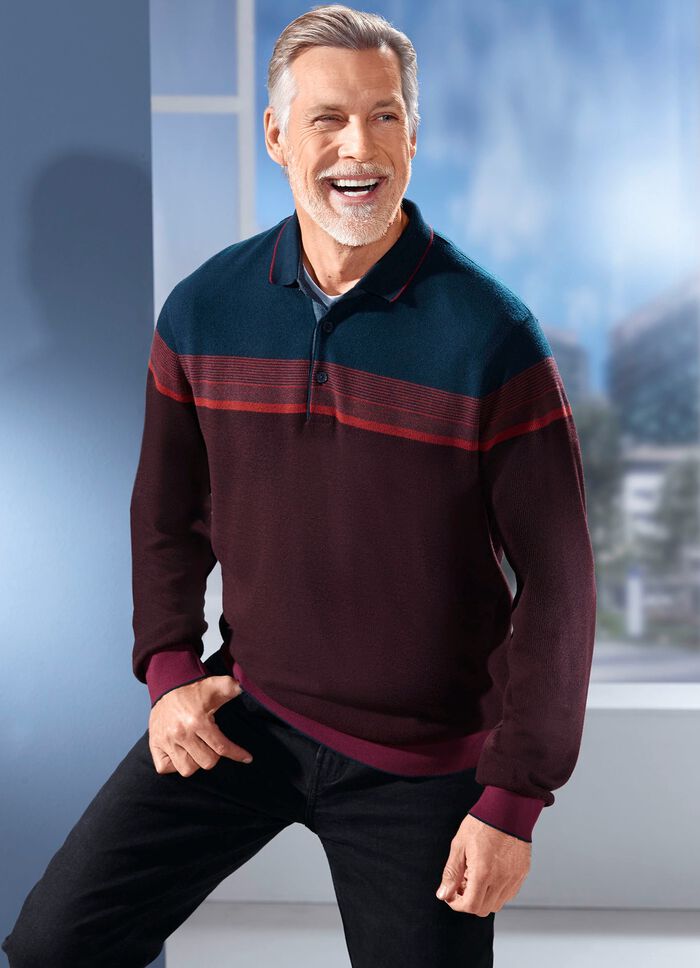 Poloshirt mit kurzer Knopfleiste 