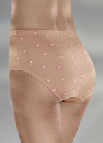 Viererpack Slips mit Bl&uuml;mchendessin 