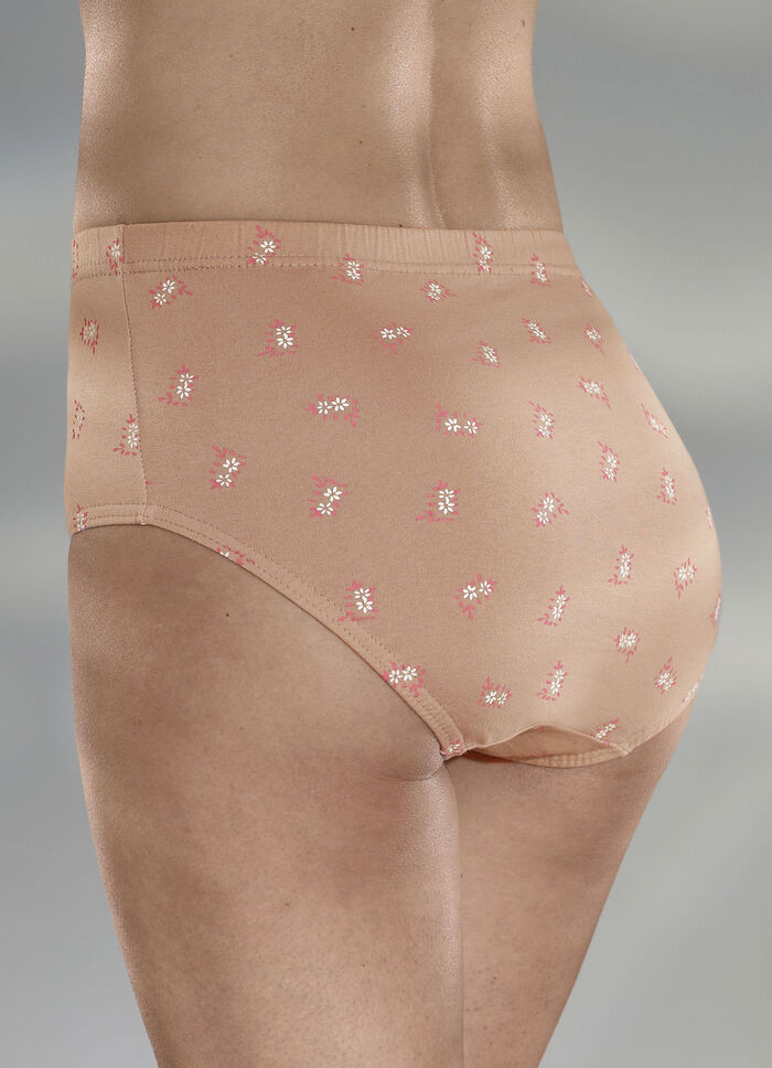 Viererpack Slips mit Bl&uuml;mchendessin 