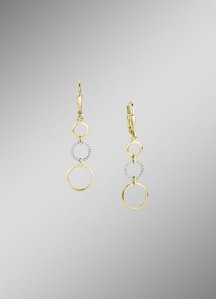 Elegante Kreationen: Ohrringe mit synth. Zirkonia 