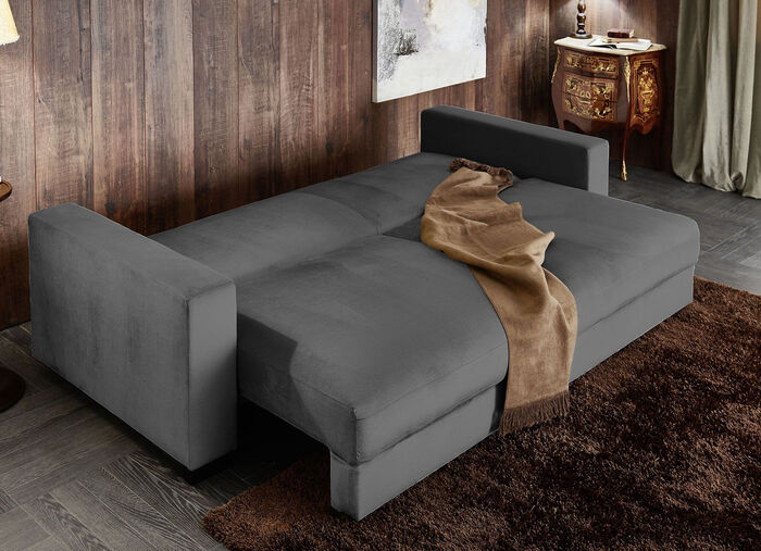 Schlafsofa mit bequemer Schaumstoffpolsterung ANTHRAZIT