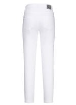 Edel-Jeans mit effektvollen Strasssteinen WEISS