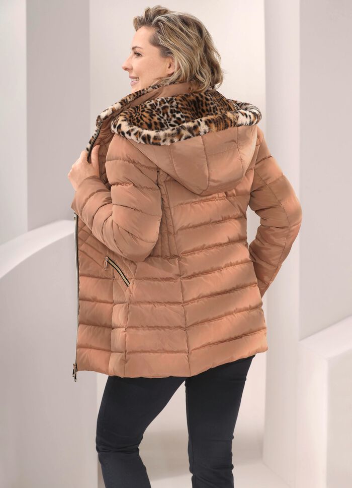 Jacke mit Kunstpelz-Innenausstattung in der Kapuze 