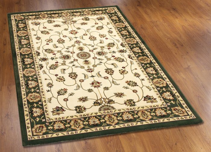 Br&uuml;cken und Teppiche mit feinen floralen Details DUNKELGR&Uuml;N