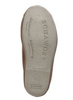 Stiefelette aus Veloursmaterial mit Klettverschluss BRAUN