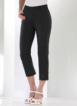 Hose mit floralen Lochstickereien 