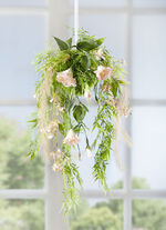 Lysianthus-Gesteck zum Hängen 