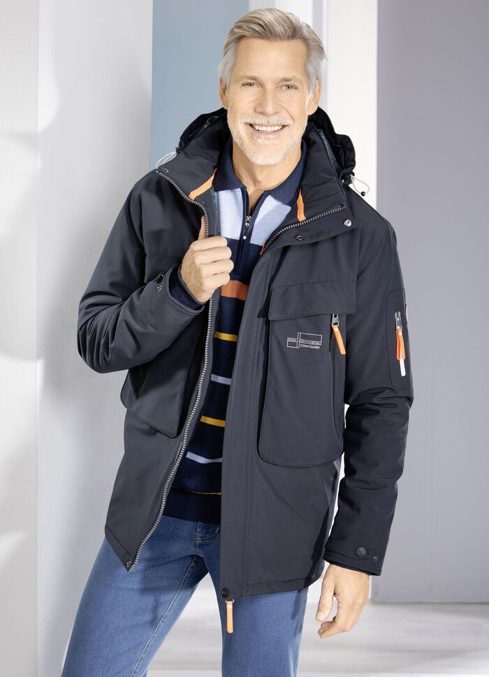 Softshelljacke mit Windfang 