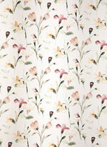 Übergardine mit Blumen-Dessin und Universalschienenband 