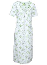 Zweierpack Nachthemden mit Rundhals und Alloverdessin 