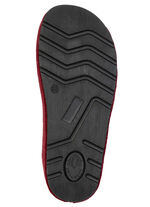 Klassische Damen-Hausschuhe, aus Filzmaterial GRANATROT