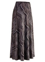 Rock mit edel schimmerndem Glanzdruck SCHWARZ-BRAUN-MULTICOLOR