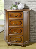 Schubladenkommode mit detailreichen Schnitzereien NUSSBAUM