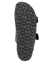 Klassische Herren-Pantoletten, mit verstellbaren Schließen ANTHRAZIT