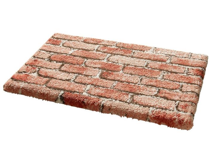 Badgarnitur mit rutschhemmender Latexierung ZIEGELROT