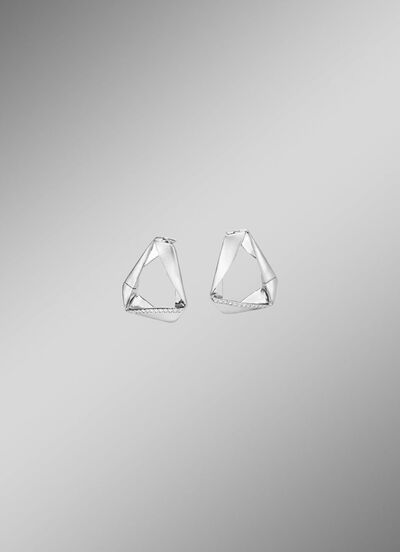 Moderne Klappcreolen mit Zirkonia 