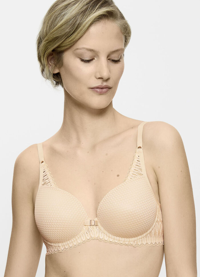 Triumph-Aura Spotlight Bügel-BH mit Elastikspitze CREME