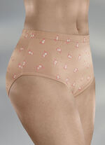 Viererpack Slips mit Bl&uuml;mchendessin 