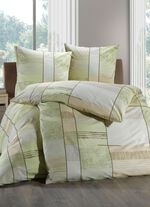 Bettw&auml;sche-Garnitur mit Rei&szlig;verschluss GR&Uuml;N