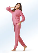 Schlafanzug mit Bündchenabschlüssen und Rundhals 