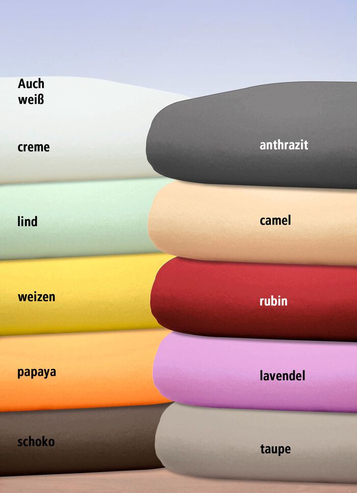 Luxuszwirn-Jersey-Spannbetttuch mit Elasthan WEIZEN