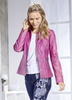 Kurzjacke aus Nappaleder-Imitat 