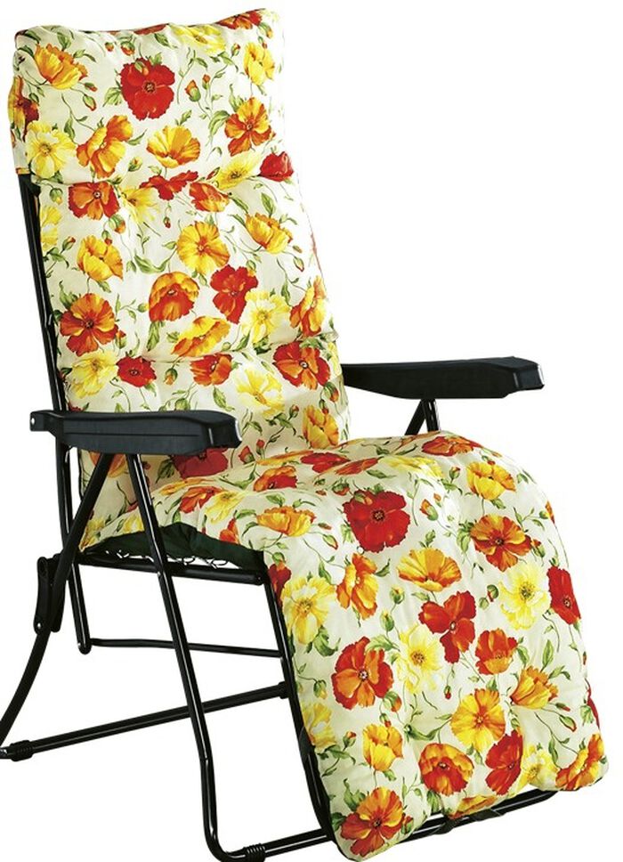 Bequeme Auflagen mit Knopfsteppung ORANGE