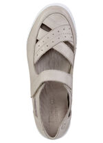 ELENA EDEN Slipper aus weichem Nappaleder KIESEL