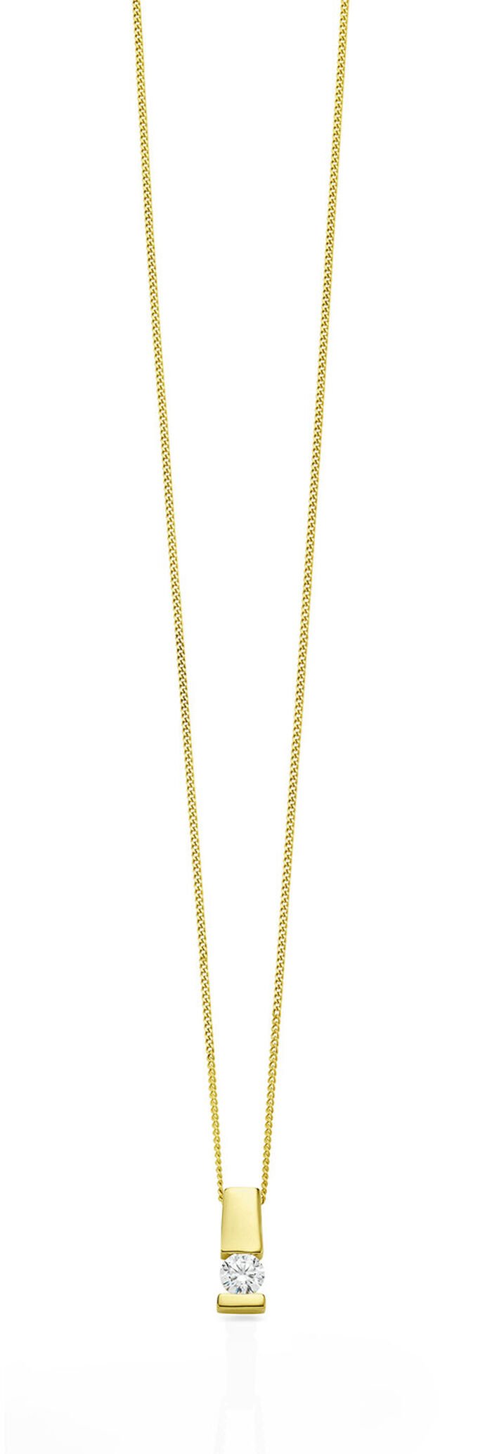 Edler Anhänger in Gelbgold mit Brillant 