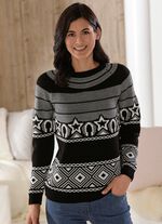 Pullover mit Muster rundum 