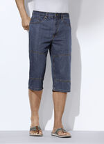 Luftige Long-Bermudas in 2 Farben DUNKELJEANS