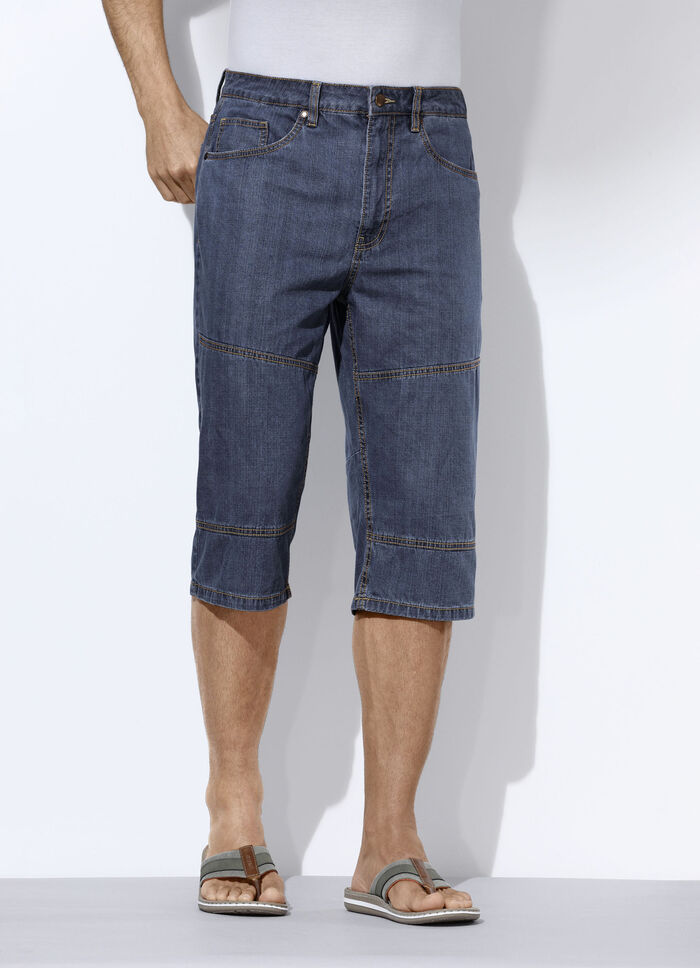 Luftige Long-Bermudas in 2 Farben DUNKELJEANS