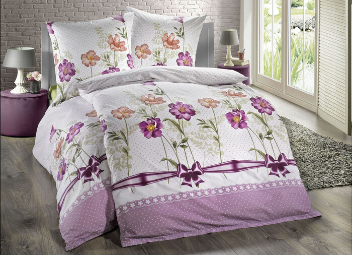 Renforcé-Bettwäsche-Garnitur mit Reißverschluss 