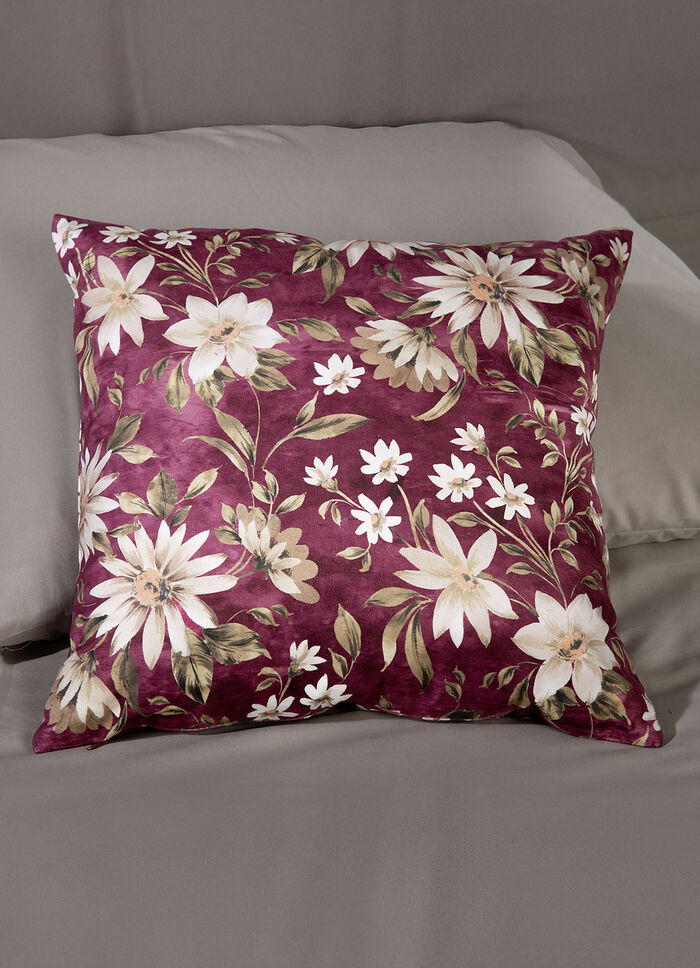 Kissenbezug in Samtoptik BORDEAUX-MULTICOLOR