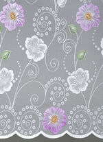 Blumenfenster-Store mit Universalschienenband FLIEDER