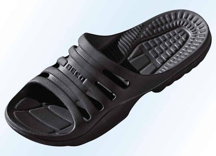 Badeschuhe mit Massage-Fu&szlig;bett SCHWARZ