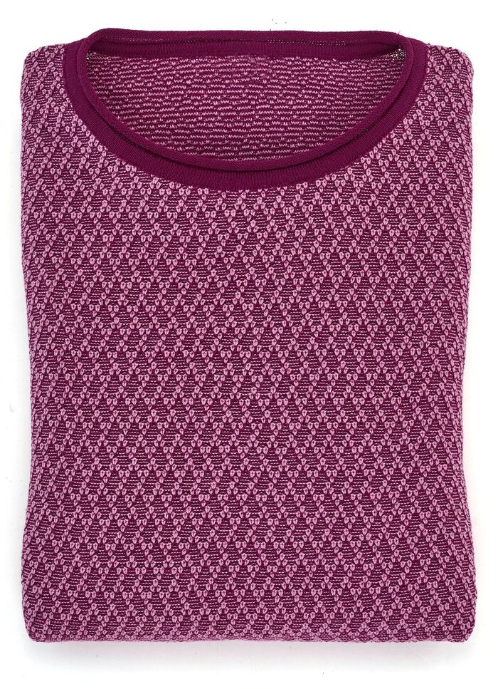 Pullover mit fein strukturiertem Alloverdessin BEERE-ROS&Eacute;