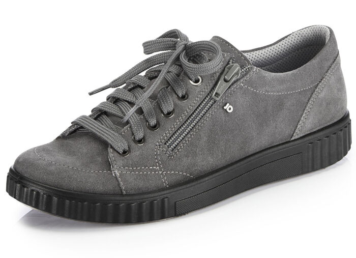 Schnürschuh aus hochwertigem Rind-Veloursleder GRAFIT