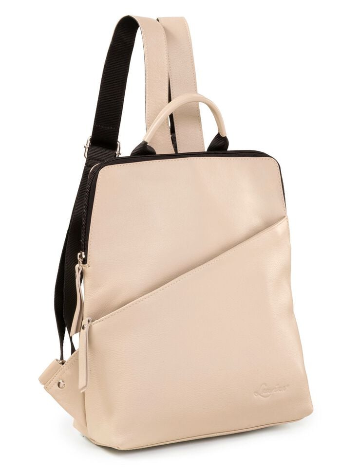 Laurina, Rucksack, Damen, mit zwei verstellbaren Umh&auml;ngeriemen KIESEL