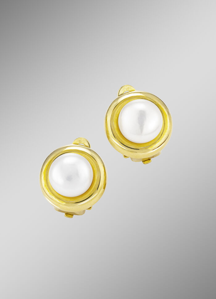 Ohrclips mit S&uuml;&szlig;wasser-Zuchtperlen 