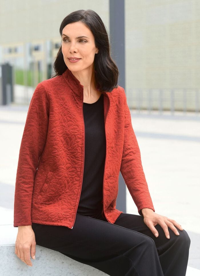 Shirtjacke mit durchgehendem Rei&szlig;verschluss 