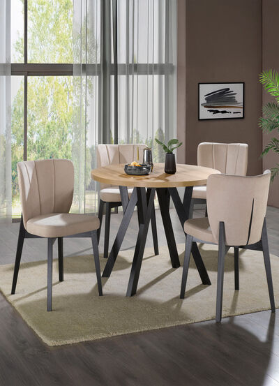 Esszimmermöbel Tulip mit Textilbezug 