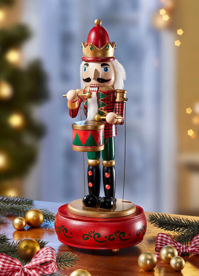 Nussknacker-Spieluhr aus Holz 